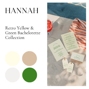 Retro Grönt & Gult Rand Bachelorette