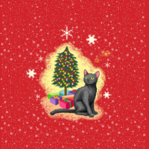 God jul Cat Inbjudningar