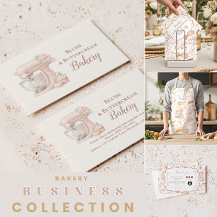 Elegant Blush Patisserie Bageri Företag Tack Kort