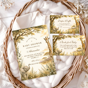 Botanisk Safari Flickor Babyshower Pappersservett