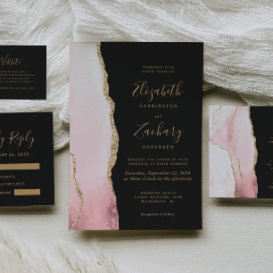 Information om den moderna  Rosa Guld Agate Mörk B Tilläggskort