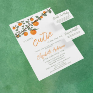Little Cutie Orange Gender Neutral Baby Shower
