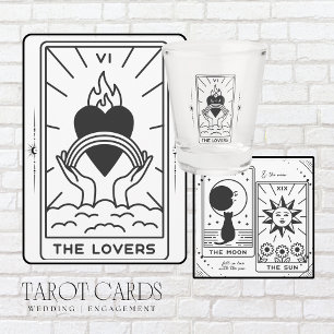 Tarotkort   Bröllopsfest   Bröllop   Neutrala färg Tack Kort
