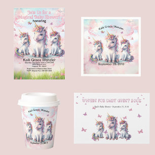 Magic Unicorn Baby Shower-inbjudan Inbjudningar