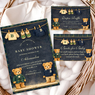 Gammaldags Teddyspy Babyshower Pappersservett