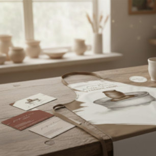 Clay Turner Pottery Ceramic Art Sculpture handgjor Presentetikett