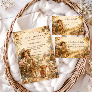 Elegant flicka västern boho baby shower pappersservett