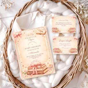Ett nytt kapitel Storybook Baby Shower Inbjudningar
