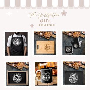 Black White Pappa Personlig BBQ Grillfather Två-Tonad Mugg