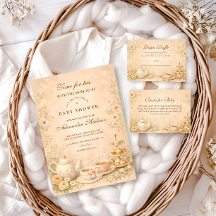 Elegant tete-gård baby shower pappersservett