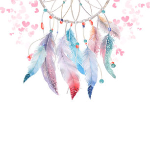 Boho Pastel Feathers Dreamcatcher Girl Baby Shower Inbjudningar