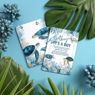 Under Sea Blue Ahoy är det en pojkvän-babyskor Pappersservett