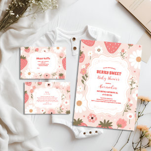 Cute Berry Sweet Rosa Coquette Pappersservett