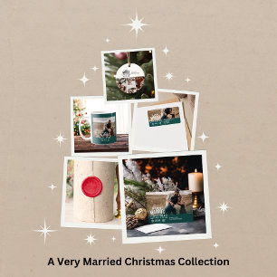 Minimalistisk Jul För Ett Mycket Gift Par Julkort