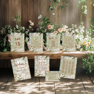 Vintage Snöre & Daisy Rustic Wedding bjudande in Inbjudningar