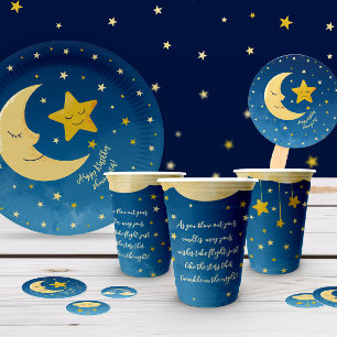 Navy Blue Guld Twinkle Little Star-favoritruta Presentaskar