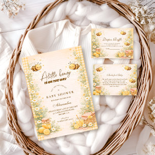 Söt rutig honungsbi baby shower pappersservett