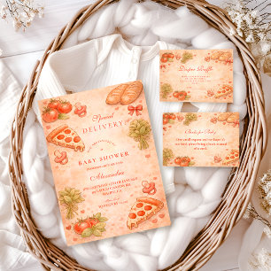 Söt Pizza Blöja Lotteri Tilläggskort