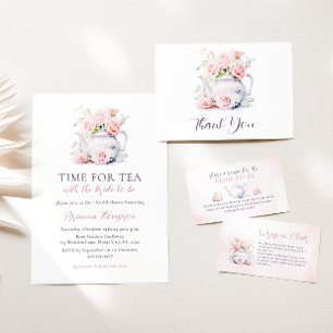 Elegant Möhippa Tea Party Advice Card