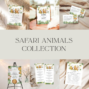 Safari Animals Baby Shower-inbjudan Inbjudningar