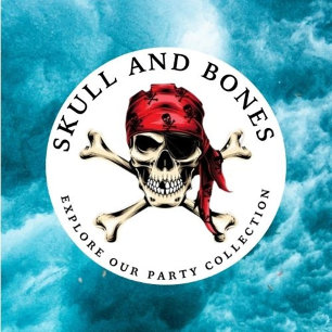 Skull på ben Party Pirat fyrkant Papper Underlägg Kvadrat
