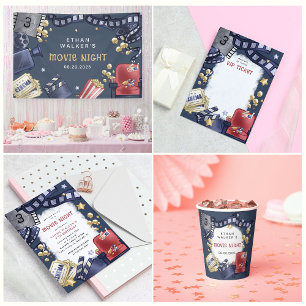 Budgeterad film - tackkort för Barns födelsedag -  Tack Kort