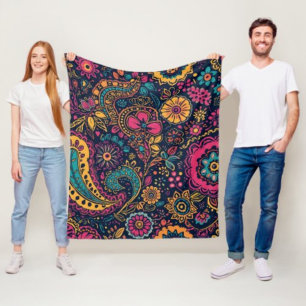 Vårblommig Paisley Prydnadskudde