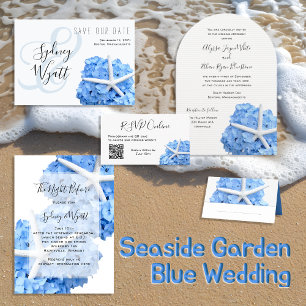 Seaside Garden Blue Hydrangea Bröllop