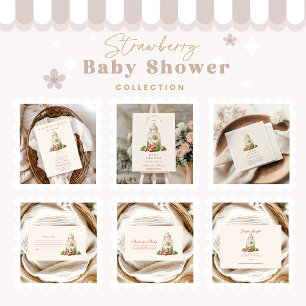 Berry Sweet Baby Shower Diapper Raffle Tilläggskort