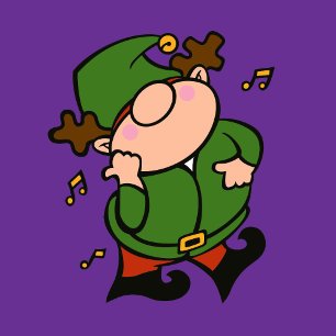 Naughty Elves Mistletoe julkort Helgkort