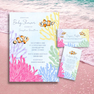 Havets clown Fish Baby Shower Raffle Tilläggskort