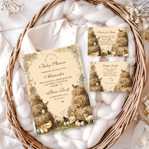 Rustic Barnyard Boskap Baby Shower Pappersservett