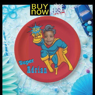 Domersuperhjälte Photo Template 🦸 Birthday Inbjud Inbjudningar