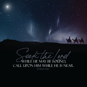 Jul Magi Bible Quote Flat Julkort