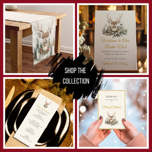 Elegant Rustic Noël Jul Napkins - Modern Pappersservett