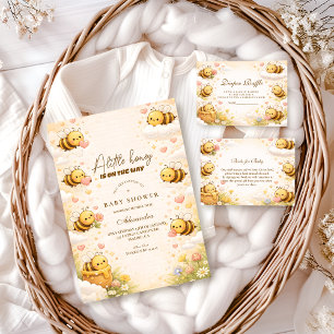 Söt Honey Bee Baby Shower Blöja Lotteri Tilläggskort