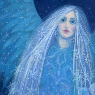 Metelitsa Snö Flickan Snegurochka Jul Angel Helgkort