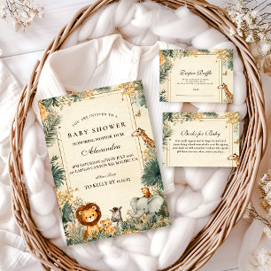 Safari-välkomst Baby Shower med fantasifull touch Inbjudningar