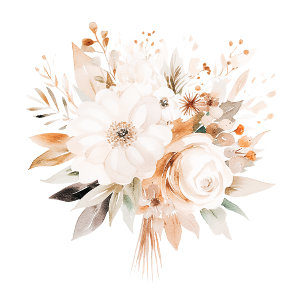 Vattenfärgbeige och guld blommigt presentaskar