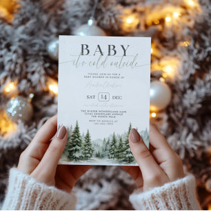 Baby It's Cold Outside Baby Shower Bok Begäran Anteckningskort