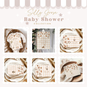 Ett Fånig Goose Baby Shower Diapper Raffle Tilläggskort