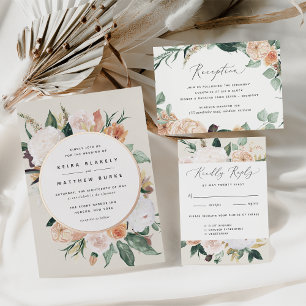 Boho Blooms Modern Blommigt Meal Choal OSA Kort