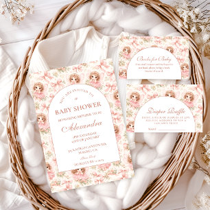Drömlik Äng Trädgårds Baby Shower Blöja Lotteri Tilläggskort