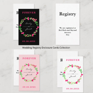 Personlig Bride & Groom Registry Card Tilläggskort