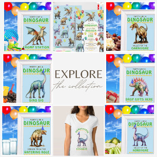 Dinosaur Party Decor Sign: Dino Gräver Poster