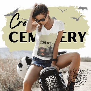 Halloween Frimärke-samlingen "Creepy Cemetery" T Shirt