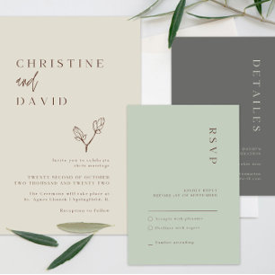 Exakt Terracotta Bröllop-kort Inbjudningar