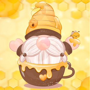 Honeycomb Bees Gnomes Baby Shower Inbjudningar