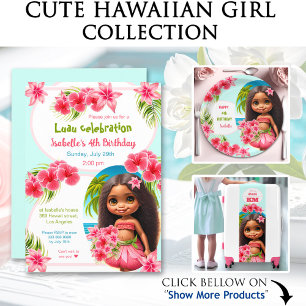 Cute Tiki Girl Summer Vacation Personlig Girl Anteckningsbok