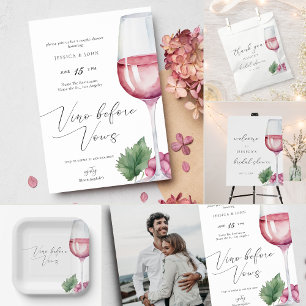 Akvarell Vino före bröllopet Bridal Shower servett